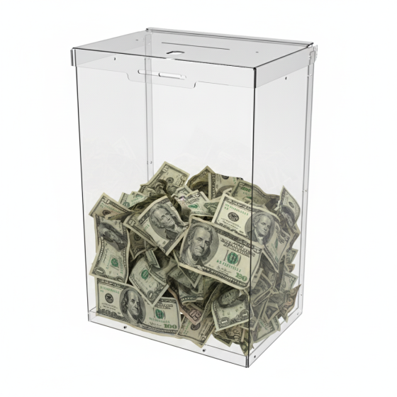 Ящик EKOSTAR с замком для пожертвований и сбора денег 220x150x330. Объем 11 литров Киев