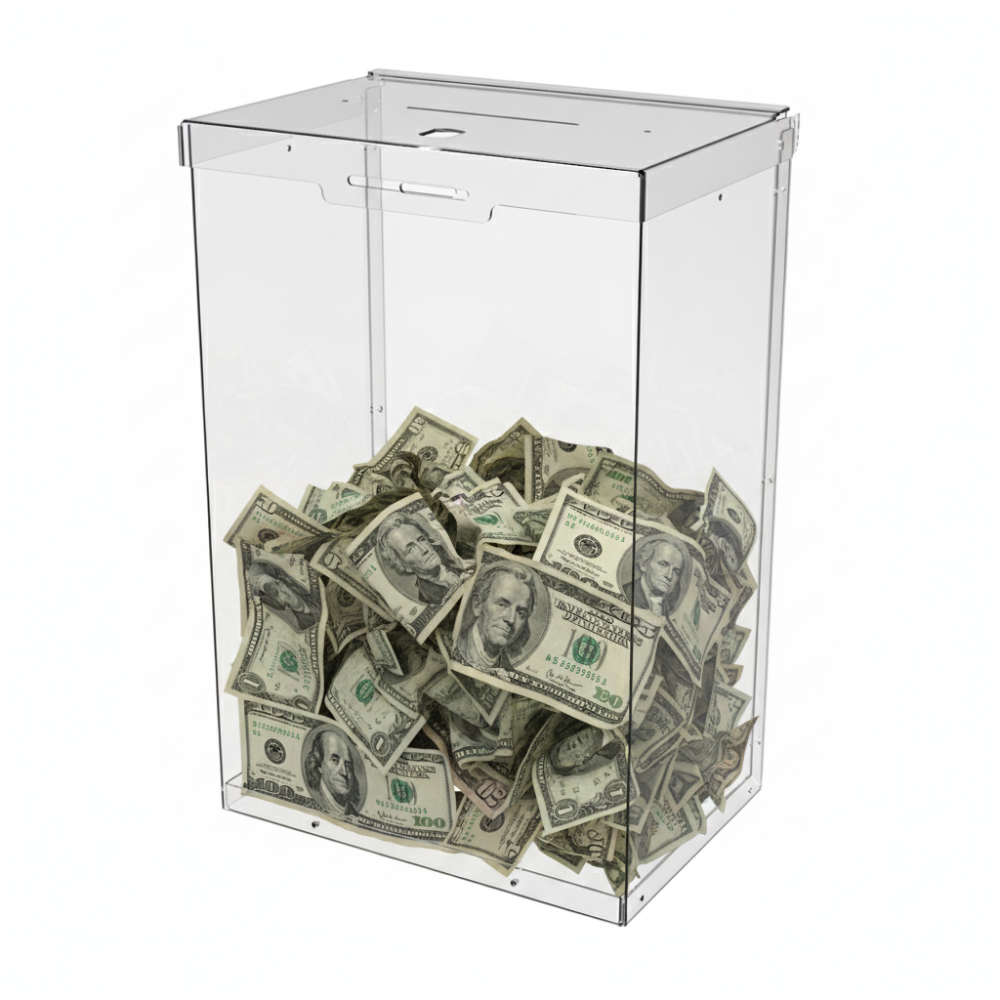 Ящик EKOSTAR с замком для пожертвований и сбора денег 220x150x330. Объем 11 литров Киев - изображение 1