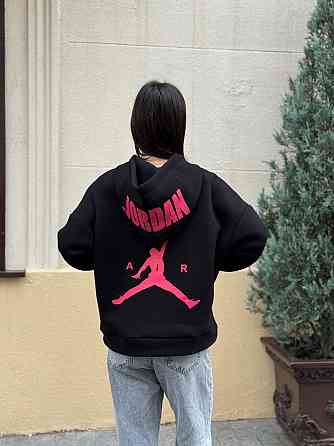 Жіноча стильна комфортна тепла худі турецька трьохнитка на флісі. Чорний, 46/48 Одеса