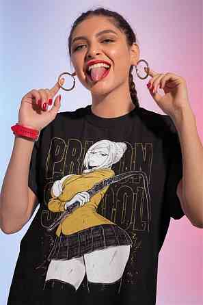 Футболка з аніме принтом Схіракі Меіко Аніме Аппарел оверсайз (S/M/L) Чорний AnimeJ0252 Дніпро