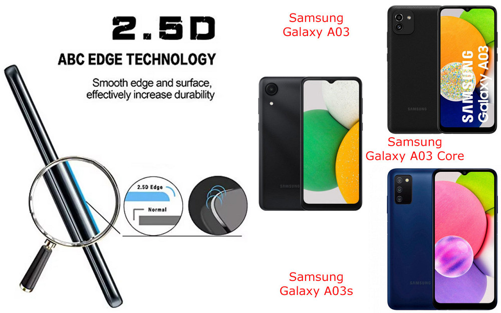 Защитное стекло ArmorGlass для Samsung Galaxy A03, Galaxy A03 Core, Galaxy A03s – устойчивое к царапинам и Киев - изображение 2