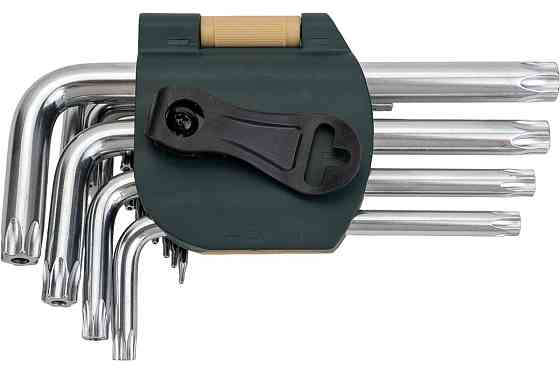 Набір ключів TORX Г-подібних довгих з отвором, 15пр. (Т6Н,T7H,T8H,T9H,Т10Н,Т15Н,Т20Н,Т25Н,Т27Н, Т30Н Одеса