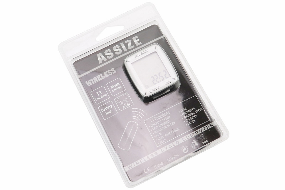 Велокомп'ютер 11-функцій, бездротовий, сіро-чорний AS-6000 (без батарейок) Київ - фото 3