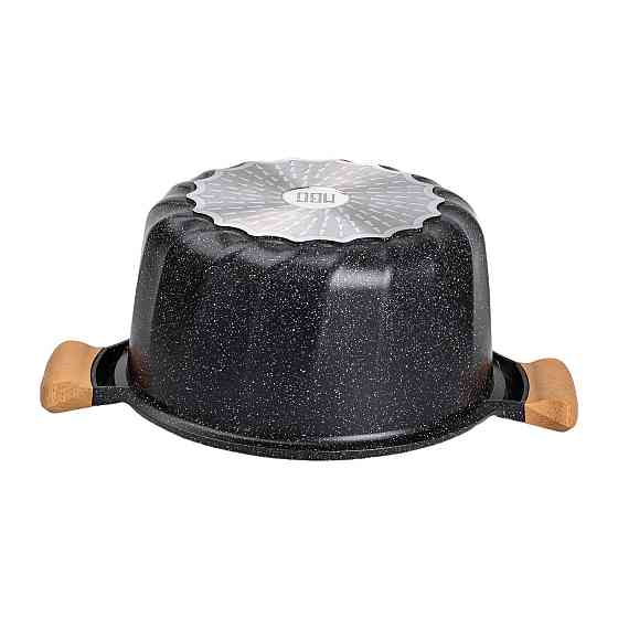 Велика алюмінієва каструля об'ємом 11 літрів з кришкою Ø32 см з антипригарним покриттям MGC HP-4-435B Коломия