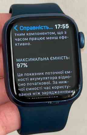 Смарт -Часы: Apple Watch Series 7 41mm. 97%акб. Blue Aluminium Cace Киев