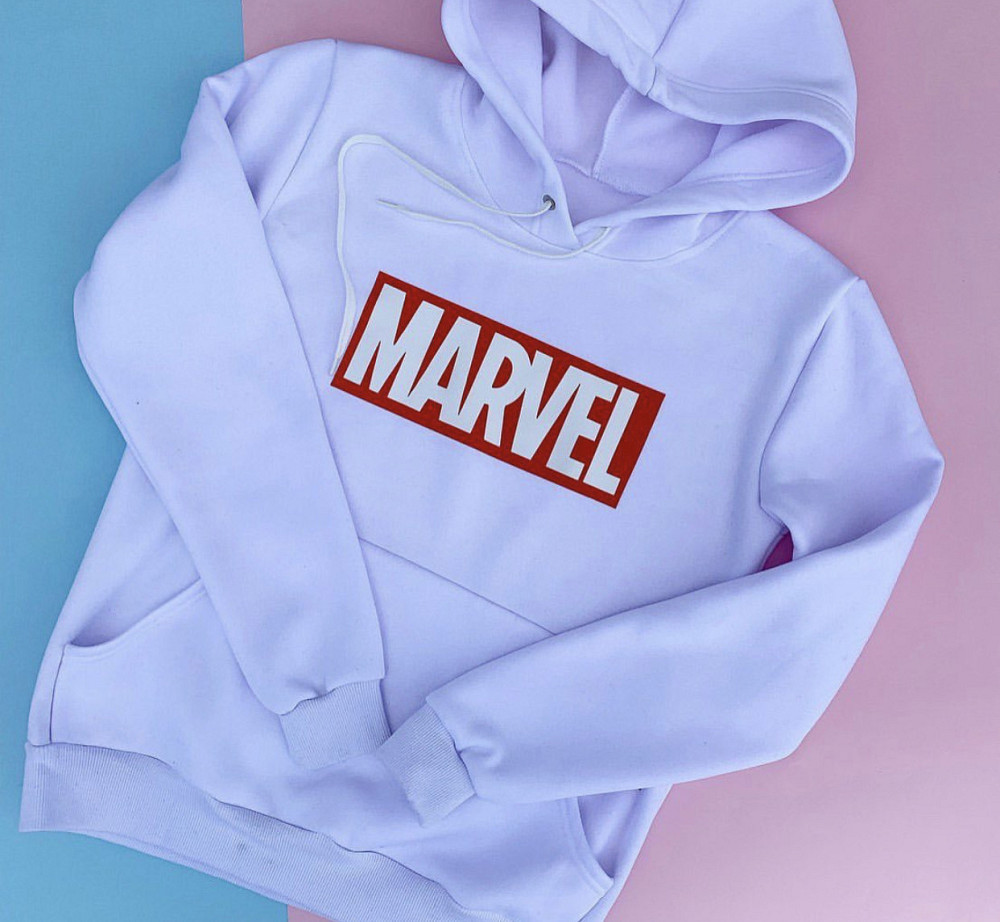 Біла жіноча толстовка з написом — MARVEL Чернівці - фото 1
