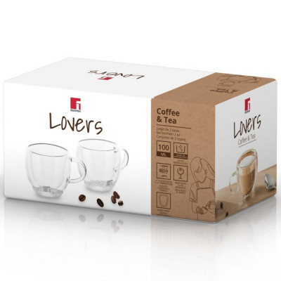 Набор чашек Bergner Coffee & Tea lovers 100 мл 2 шт (BG-20114-MM) Винница - изображение 3