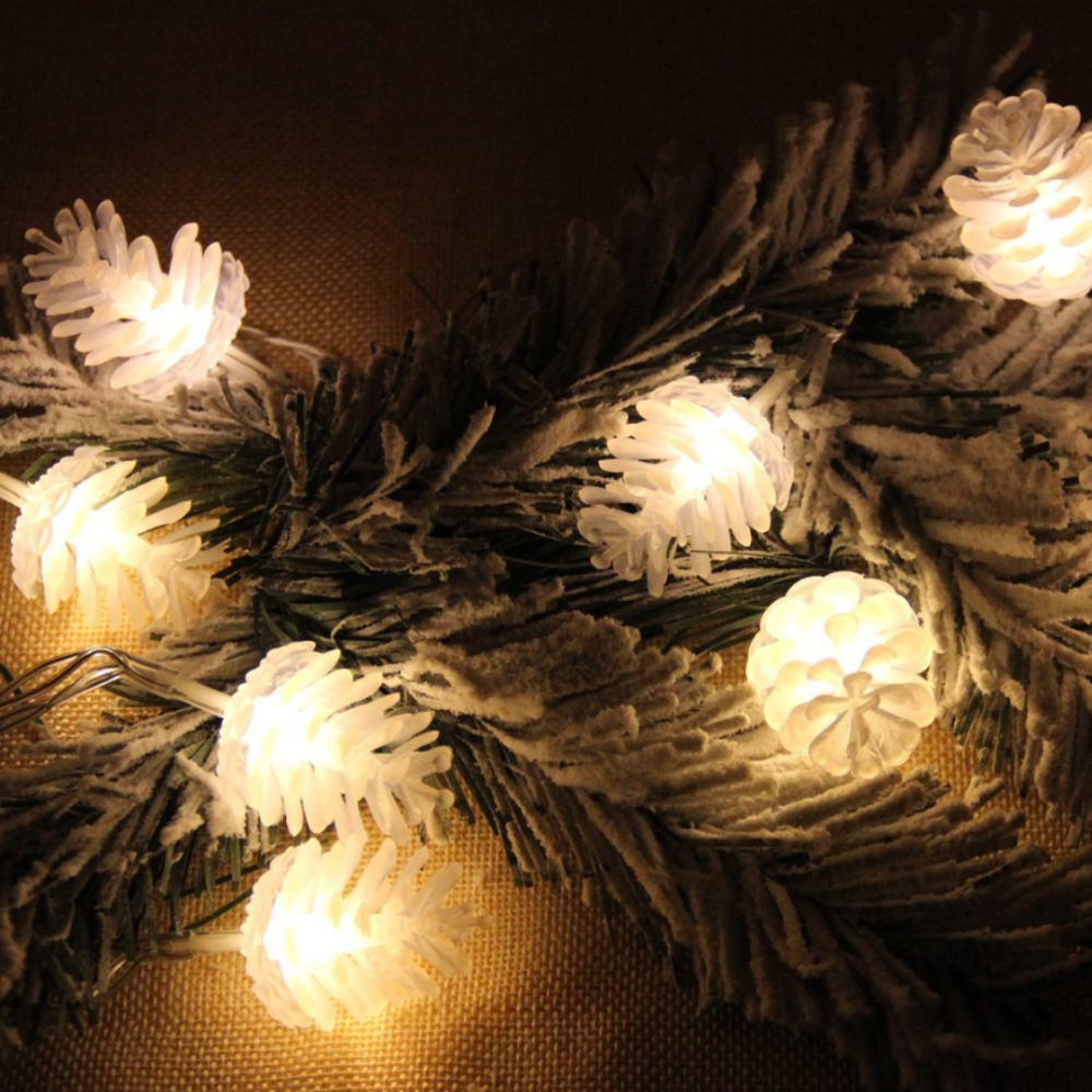 Світлодіодна Гірлянда Шишка 1.5 м. 10 лампочок для декору, оформлення подарунків та різдвяних інсталяцій Одеса - фото 2