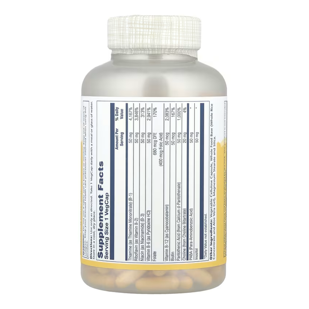 Комплекс вітамінів групи B-50 Solaray Vitamin B-Complex 50 50 mg 250 розт. капс Київ - фото 4