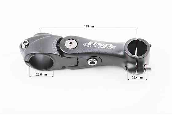 Винос керма MTB регульований 28,6x25,4х115мм, алюмінієвий, чорний AS-828 Київ