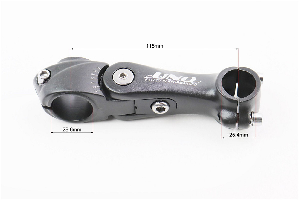 Винос керма MTB регульований 28,6x25,4х115мм, алюмінієвий, чорний AS-828 Київ - фото 2
