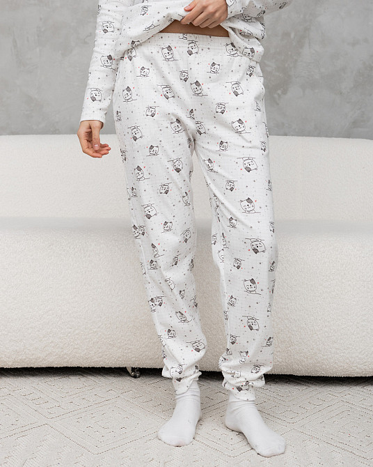 Женский комплект Интерлок - Котики - Family look мама/дочка Nicoletta 96779 Киев - изображение 17