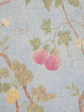 Шпалери метрові вінілові на флізеліні A.S.Creation Flowers Symphony1.06x10 рослини фрукти екзотичні яскраво бірюзові Київ