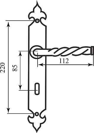 BRUNO Ручка на планці EX 101 кл чорна Київ