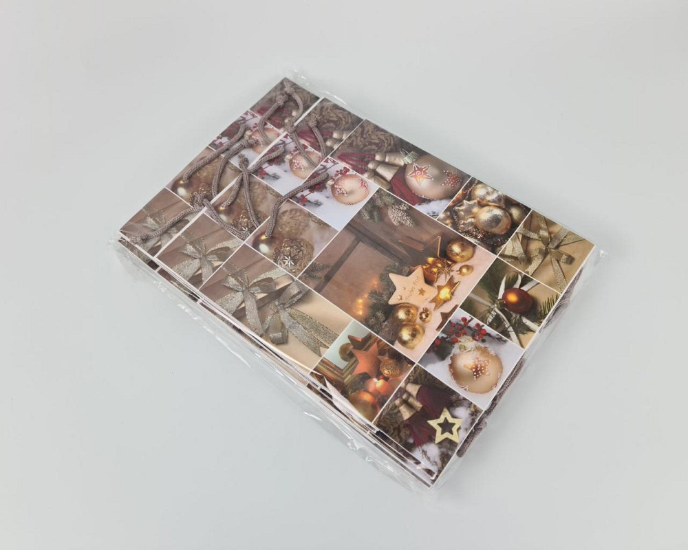 Пакети паперові подарункові, новорічні Квадрат 23*24*10- 10 (12 шт.) Харків - фото 4