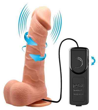 Вибратор на присоске с функцией ротации BARBARA 7,8'' Ken MULTI-SPEED VIBRATOR, BW-008015R Sex Aura Киев