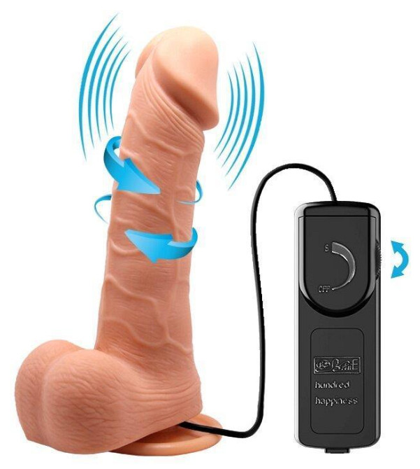 Вибратор на присоске с функцией ротации BARBARA 7,8'' Ken MULTI-SPEED VIBRATOR, BW-008015R Sex Aura Киев - изображение 2