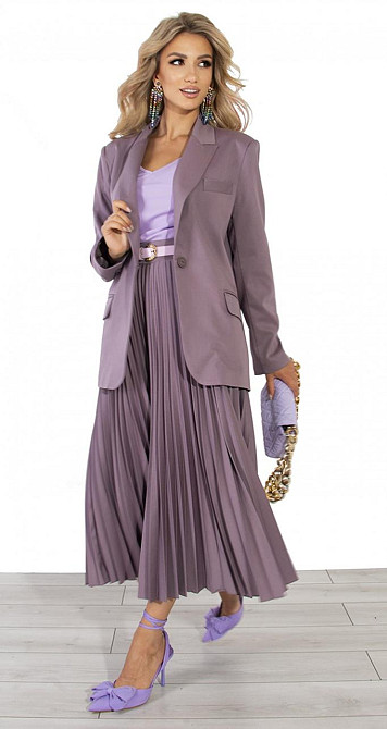 Классический костюм с красивой юбкой плиссе Киев - изображение 3