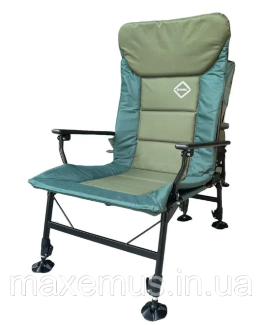 Рыбацкое кресло-шезлонг Bonro B20 раскладной стул для рыбалки и отдыха зеленое Мостиська - фото 7