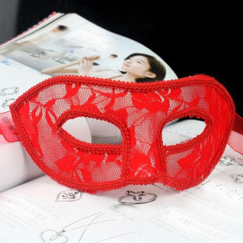 Маска для карнавала кружевная красная Киев - изображение 1