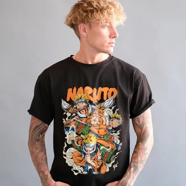 Футболка чоловіча з  принтом Наруто Теневые клоны Розмір 48 Anime00Розмір 48 Дніпро - фото 4