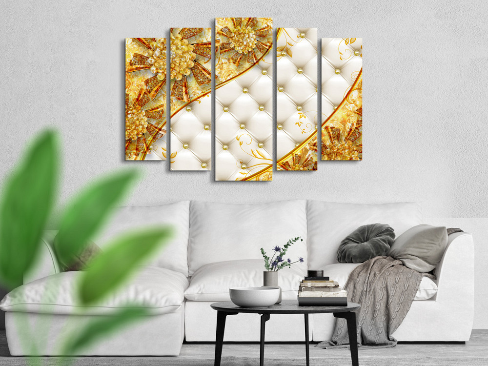 Модульна картина у вітальню / спальню Абстракція квіти Art-435_5 ( 80х118см ) Київ - фото 2