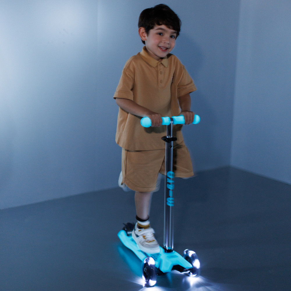 Самокат Micro серії Maxi Deluxe Glow LED – Синій кришталь Днепр - изображение 2