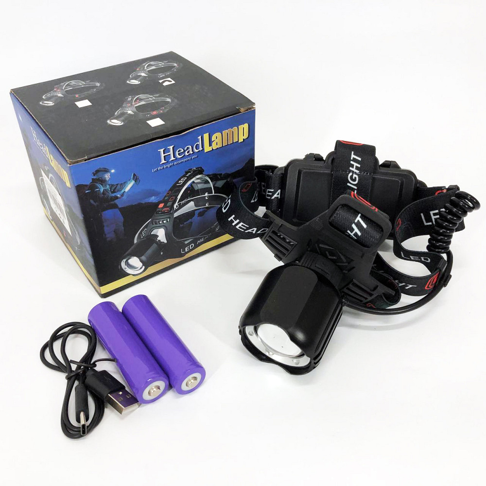 Налобний ліхтар для риболовлі кемпінгу, Ліхтарик діодний налобний, Ліхтар на голову для туристів EN-10 Львів - фото 7