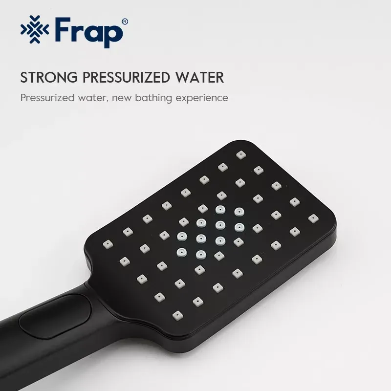 Смеситель для ванны с душевым гарнитуром Frap F2262 черный Киев - изображение 7