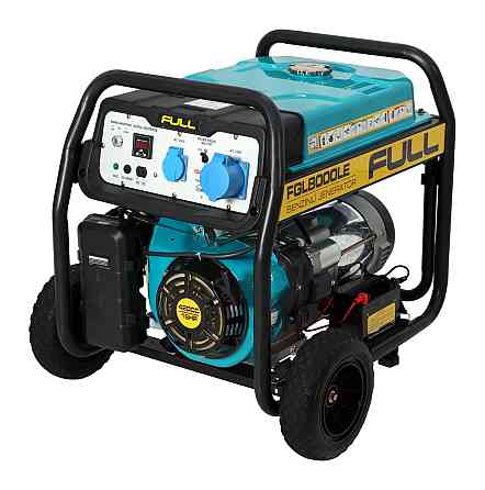 Генератор бензиновый FGL 8000LE, 1-фазный 230V, 50Hz, 8.1kVA/6.5kW, бак 28 л, расход 2.6 л/ч, пуск: ручной/стартер, 720х530х610 Киев