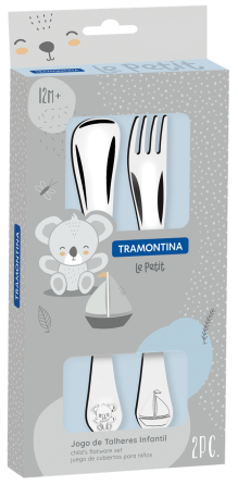 Дитячий набір столових приладів Tramontina Baby Le Petit blue, 2 предмети (6187028) Київ