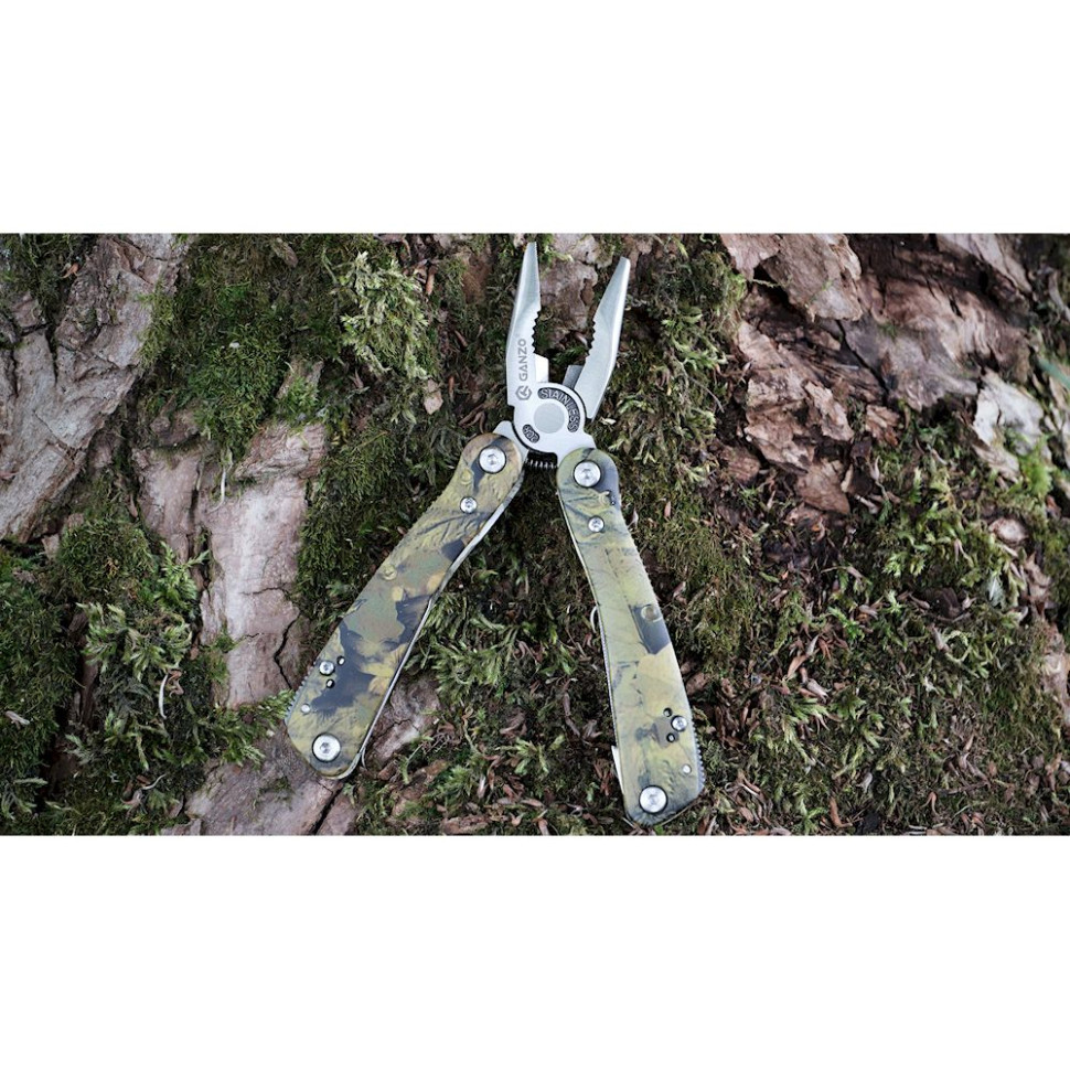 Мультитул Ganzo G107, (16.5 см) 22 функції, камуфляжний + біти та чохол Київ - фото 12