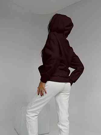 Жіноча тепла флісова кофта на змійці щільний двосторонній фліс Шоколад, 46/48 Одеса