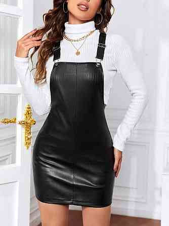 Сарафан из экокожи 