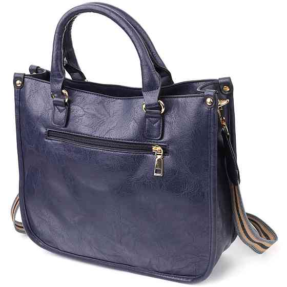 Ділова жіноча сумка з екошкіри Vintage sale_15132 Синій Київ