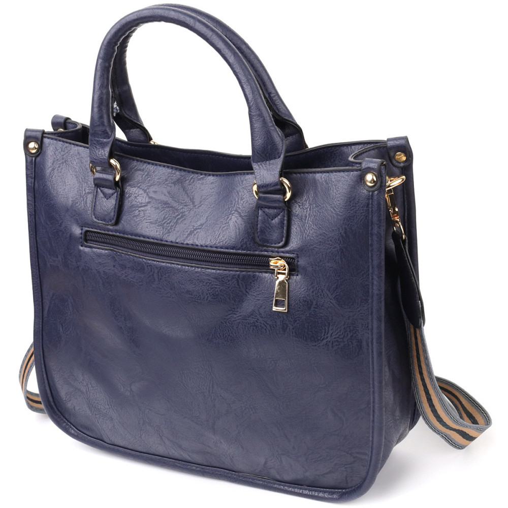 Ділова жіноча сумка з екошкіри Vintage sale_15132 Синій Київ - фото 2