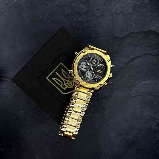 Patriot 017 Тризуб Золото Gold-Black-White Steel SBR Київ