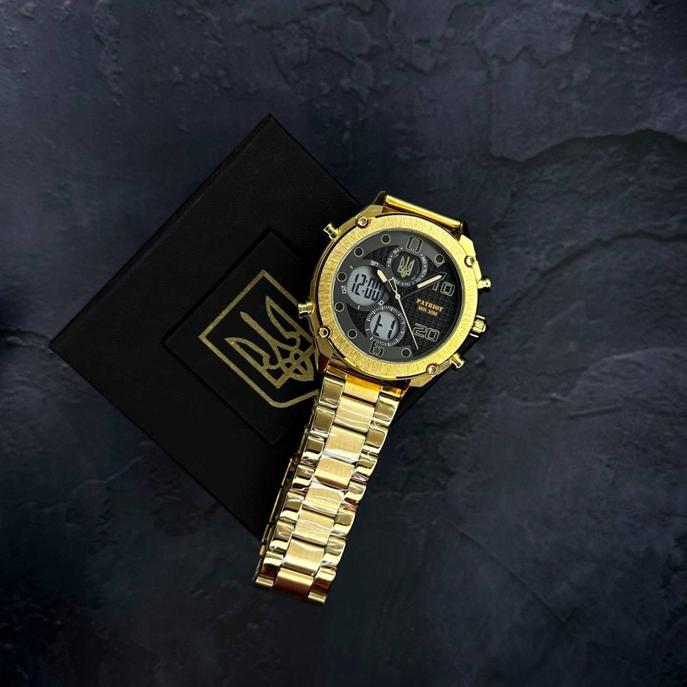 Patriot 017 Тризуб Золото Gold-Black-White Steel SBR Київ - фото 4