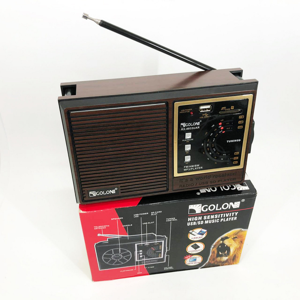 Ретро радіоприймач аналоговий GOLON RX-9933UAR, Стаціонарний радіоприймач, Радіо на кухню UZ-75 Львів - фото 8