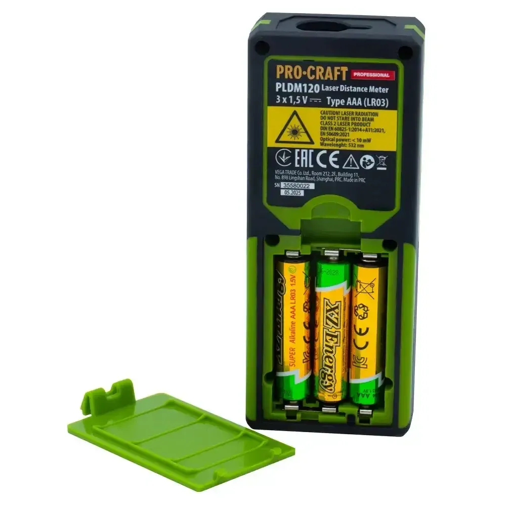 Далекомір лазерний будівельний Procraft PLDM120,Електронний Далекомір Лазерний 532 Нм  Клас 2 Львів - фото 10