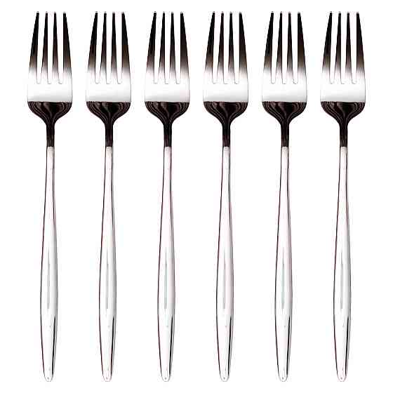 Ding Lanfang Набір столових виделок 6 штук виделки кухонні з нержавіючої сталі 21 (см) Срібло H Коломия