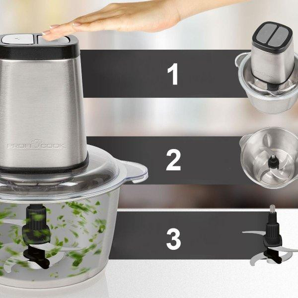 Электрический измельчитель для продуктов 1.7 л Profi Cook PC-MZ (1227) 500 Вт Нововолынск - изображение 8