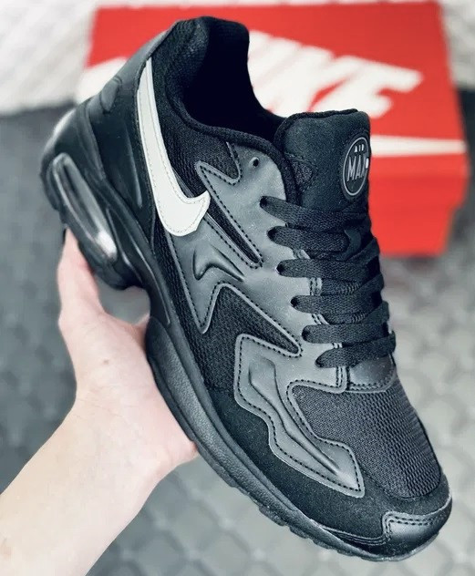 Чоловічі Чорні Термо Кросівки Nike 90 Air Max 2 Шкіряні Найк Єврозима (розміри: 41,42,43,44) Відео Огляд Дніпро - фото 1