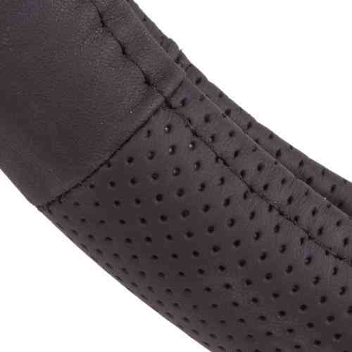 Шкіряний перфорований чохол на кермо VLOD-L2031 BK M чорний з боковинами Харків