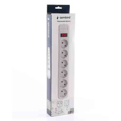 Сетевой фильтр питания SPG6-B-15 Gembird (SPG6-G-15G) Винница