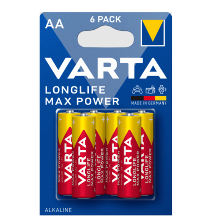 Батарейка пальчик AA VARTA LONGLIFE MAX POWER 1.5 V 6 шт. бл Рівне