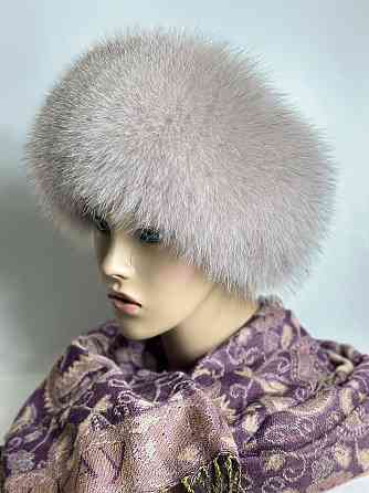 Меховая повязка на голову женская Пудровый Харьков