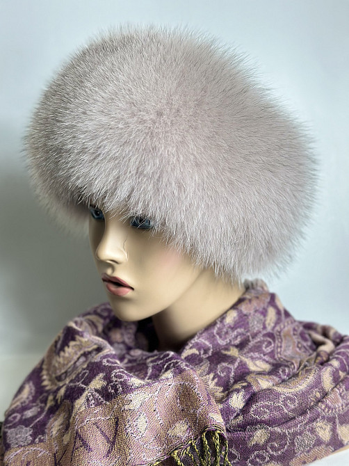 Меховая повязка на голову женская Пудровый Харьков - изображение 1