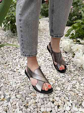 VIKTTORIO БосонІжки жіночі VIKTTORIO Лена графіт (літо, шкіра натуральна) (3681) 37р.38р. Коломыя