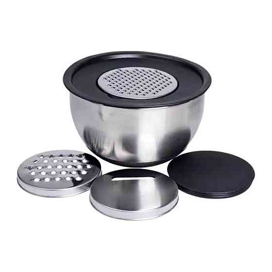 Набір мисок з нержавіючої сталі з кришками 3 шт. Київ